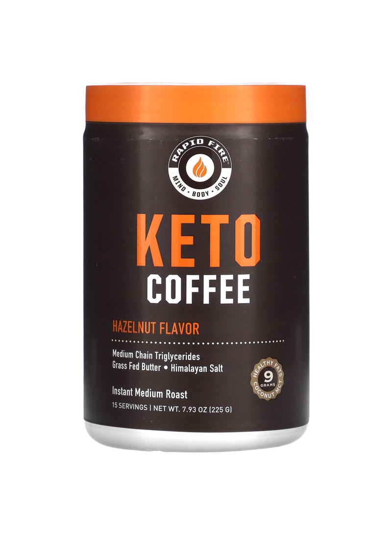 Keto Coffee, Hazelnut, Instant, Medium Roast, 7.93 oz (225 g)